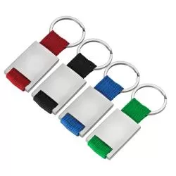 Chaveiro de metal retangular e Nylon Personalizado 